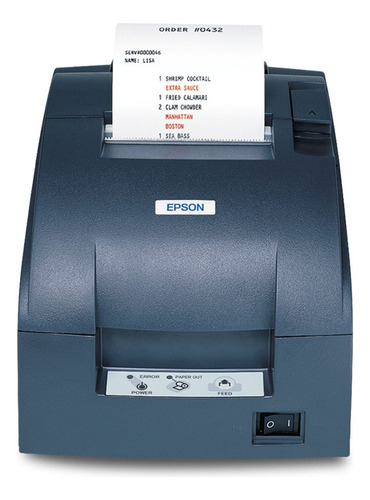 Impresora Epson Tm-u220a, Matriz De 9 Pines, Velocidad Impr Color Gris