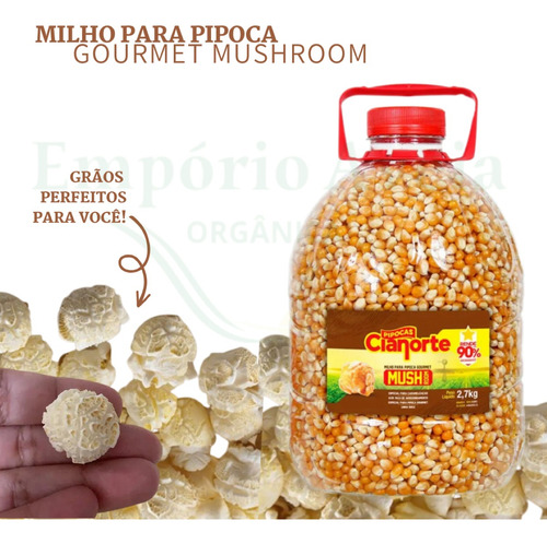 Milho P/ Pipoca Gourmet Galão 2,7 Kg Caramelização Rende 90%