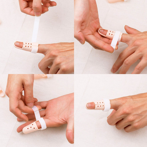 Férula Dedo Stack (1 Pza): Sujeción Firme Con Velcro, Alivio Color Beige Talla L