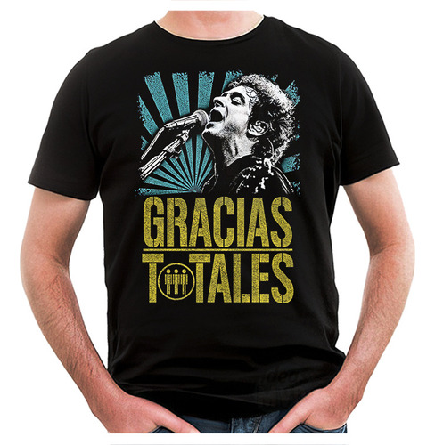 Remera Soda Stereo Gustavo Cerati Gracias (negra:) Ideas Mvd