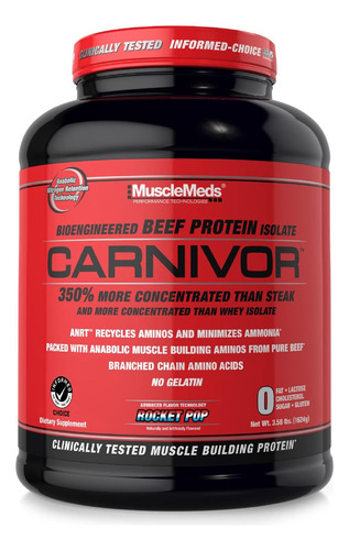 Musclemeds Carnivor Beef Protein Isolate Powder, Construção
