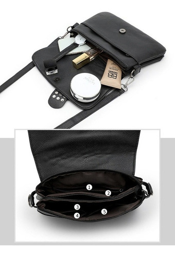 Descuento. Aplicable A: Bolso Mujer Remachado Negro