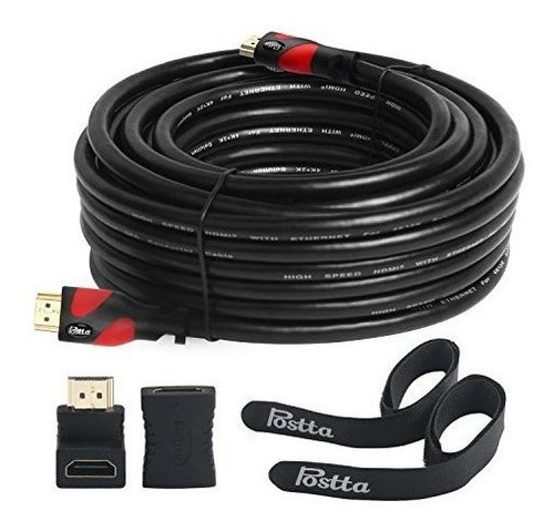 Cable Hdmi 40 Pies Postta Ultra Cable Hdmi 20v Con Abrazader