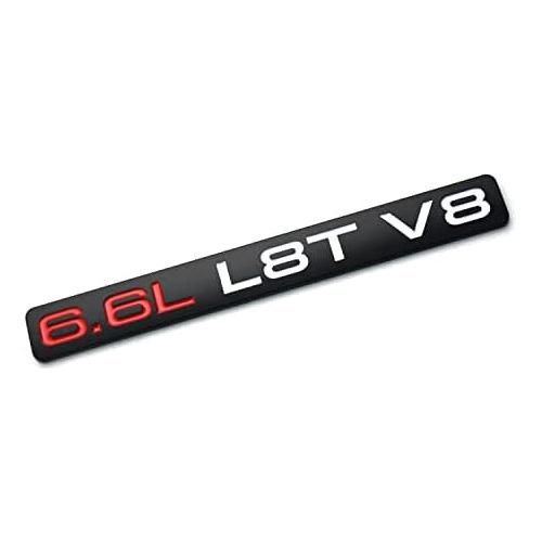 Emblema De Motor L8t V8 De 6.6l Nuevo 3d De Placa De Ca...