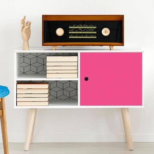 Papel Adesivo Autocolante Fosco Opaco 45cm X 10mts Diversos Cor Pink