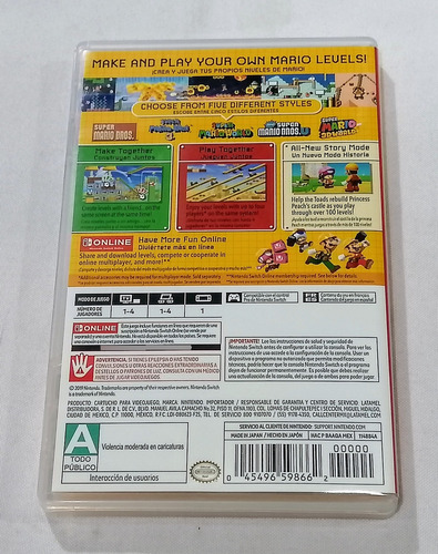 Super Mario Maker 2 Nintendo Switch (juego FĂsico) (Usado)