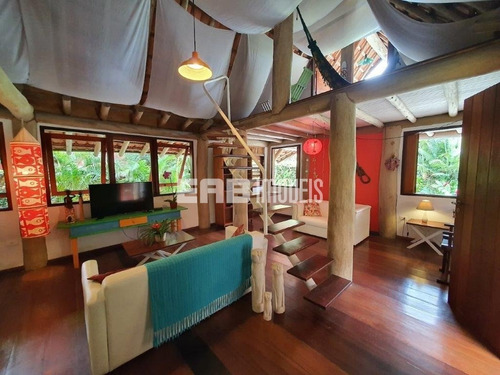 Imagem 12 de 30 de Charmosa Casa De Praia, Com Piscina, 4 Suítes Com Ar, A Apenas 90m Das Areias De Itamambuca - Rv13 - 32982502
