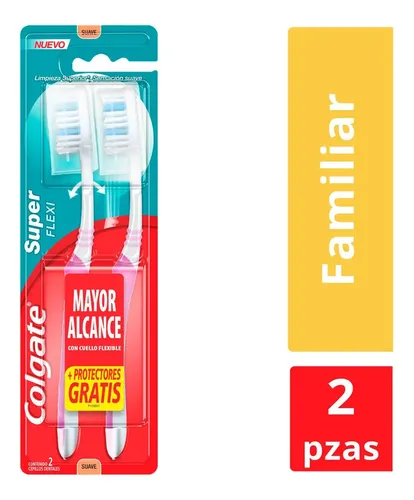 PACK 2 CEPILLOS COLGATE SUPER FLEXI CON TAPA