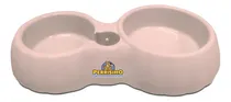 Comprar Perrísimo Plato Doble De Plástico Para Mascota Para Botella Color Rosa Claro