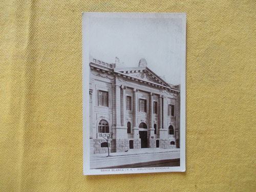 2365-postal  Orig. Bahia Blanca, Biblioteca Rivadavia 1926