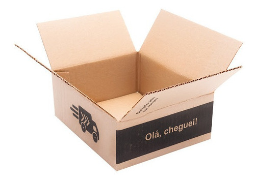 100 Caixas De Papelão Para Envios Estampadas 19x16x7 Parda