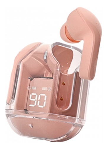 Air30 Ultrapods Max Intra Headset Bluetooth, color rosa transparente, luz