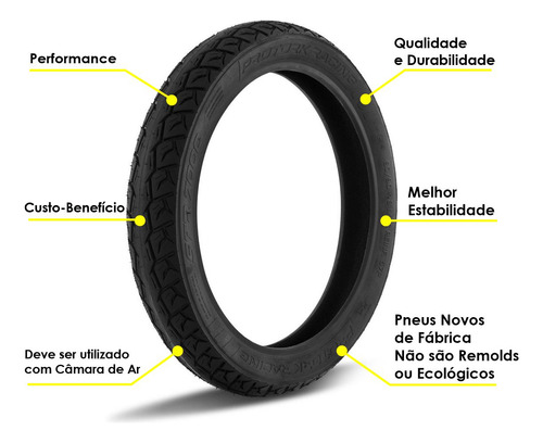 Par Pneu Protork Universal Para Moto Honda 275-18 E 90/90-18