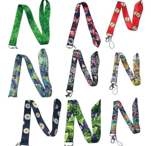 Imagen 7 de 10 de 20 Lanyard, 20 Diseños Por Mayor /portacredenciales