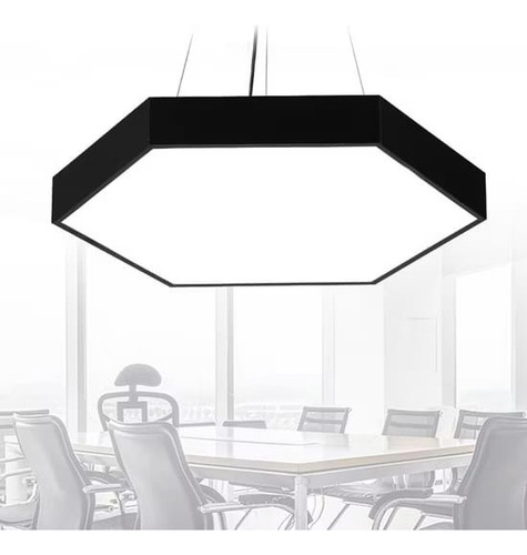 Lámpara Hexagonal Led Blanco Colgante