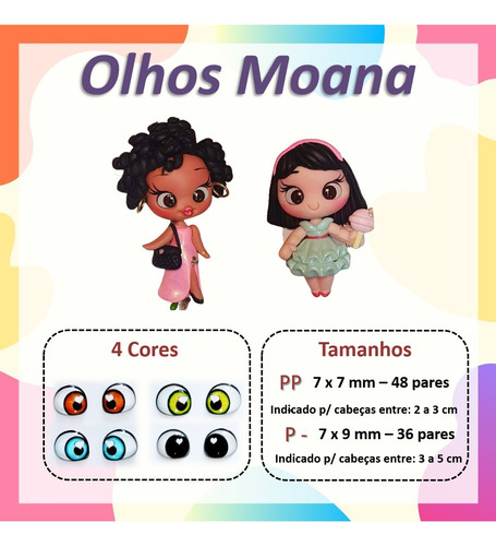 Imagem 6 de 10 de Olhos Resinados Para Artesanato - Coloridos E Delicados