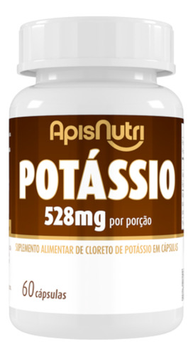 Suplemento Mineral De Potássio Apisnutri 60 Cápsulas
