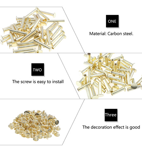 Tornillos Para Encuadernación De Papel, Remaches De Cobre, 1