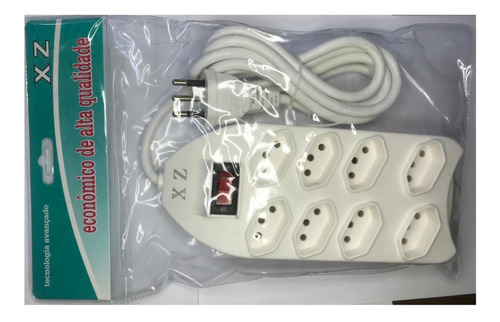 Régua/linha Extensão Tomada Energia Elétrica Bivolt 3 Pinos