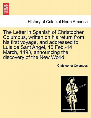 Libro The Letter In Spanish Of Christopher Columbus, Writ...