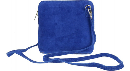 Girly Handbags Bolso Bandolera De Gamuza Genuina Azul Real