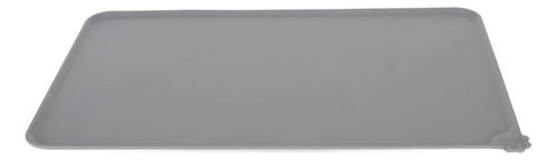 Grey Dog Food Mat Silicone Pet Feeding Waterproof Prevent