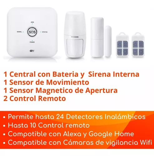 Kit Alarma Wifi Inteligen Sensor De Movimiento Control App