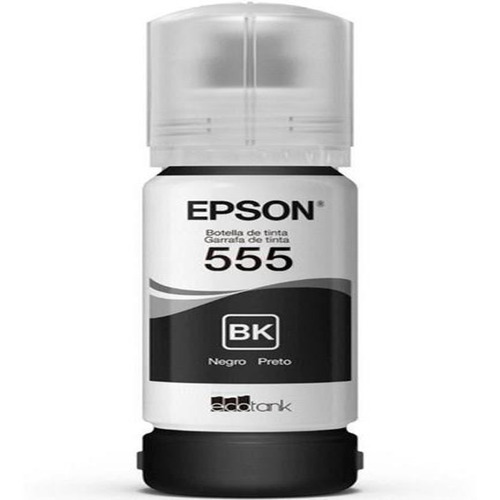 Botella De Tinta Epson T555 Negro Fotográfico T555120-al