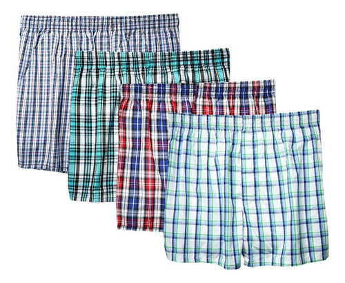 Pack De 5 Calzoncillos Bóxer Estilo Cuadros Para Hombre
