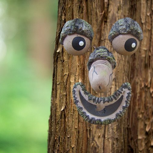 Escultura Bark Ghost Face Old Man Hugger Hugger Divertida Pa