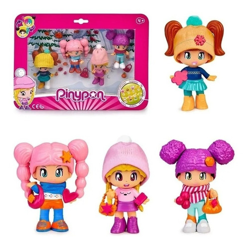 Pinypon Set X4 Figuras Nieve C/acces Original 5771