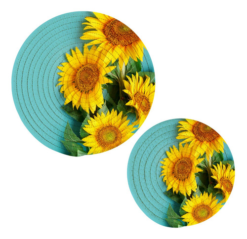 Hermoso Tapete Girasol Para Cocina Resistente Al Calor Flor