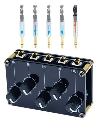 Mezclador De Audio Estéreo De 4 Canales Para Grabación De Es