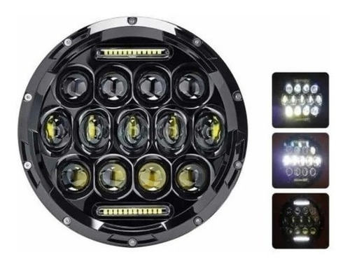 Imagen 5 de 9 de Juego De Optica Led 7 Pulgada F100 Jeep Alta Y Baja Lateral