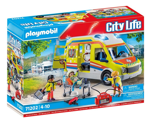 Set Playmobil Ambulancia Con Luz Y Sonido Universo Binario