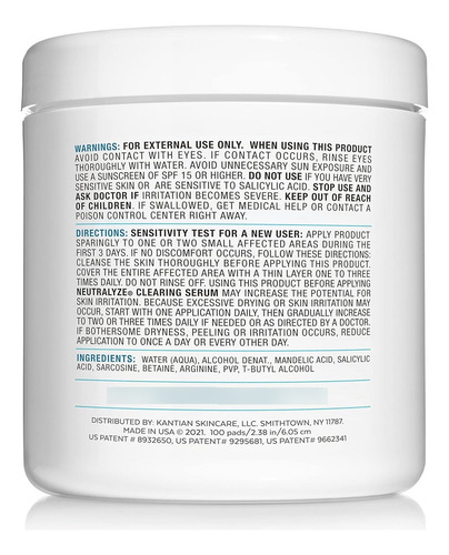 Exfoliating Acne Wipes - Maximum Strength Acne Pads For Face