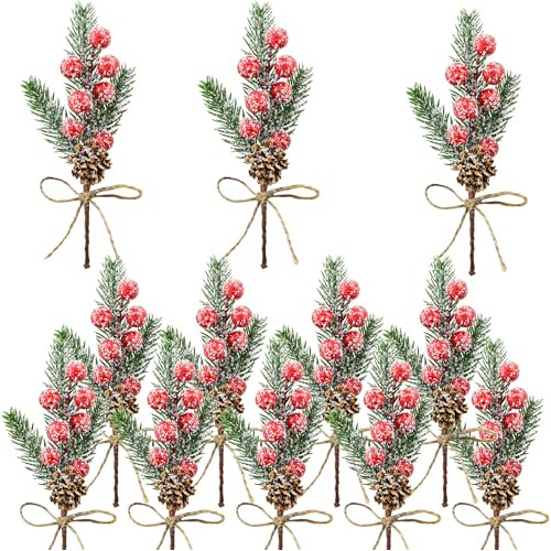 Picks Árbol Navidad Decoración Artificial Conos Pino