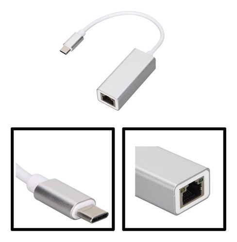 Adaptador Tipo C A Rj45  Ethernet Usb 10/100mbps 9688a