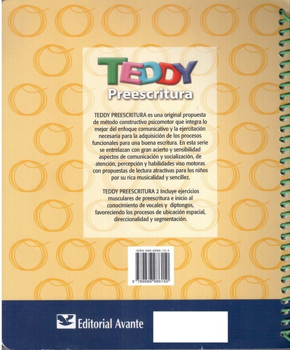 Teddy Preescritura 2° Preescolar