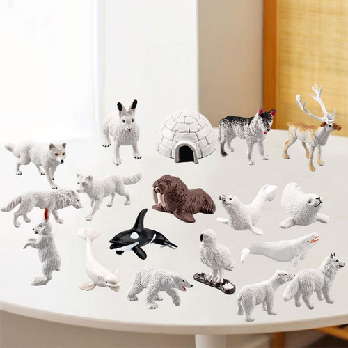 Paquete De 18 Estatuas En Miniatura De Modelo De Animal 