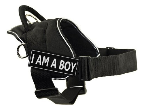 Dt Fun Harness, I Am A Boy, Black With Reflective Trim, Larg