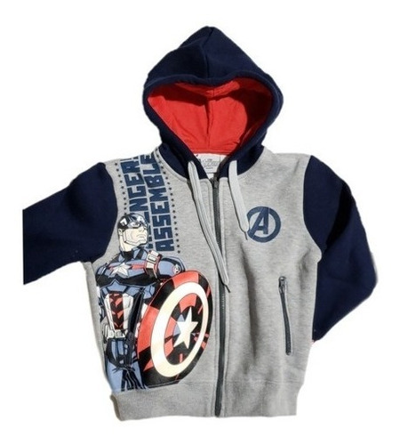 Campera Canguro Avengers Vengadores Cap America Con Capucha 