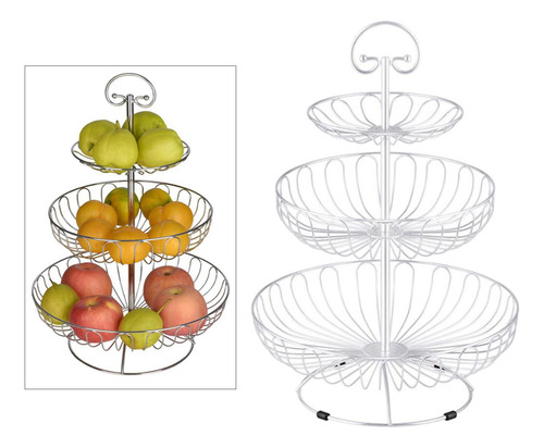 Canasta De Frutas De 3 Niveles Soporte De Canasta De Frutas