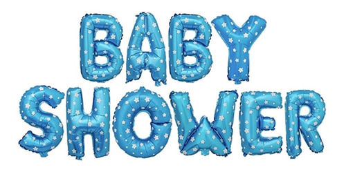 Globos Metalizados Letras De 40cm   Baby Shower  Azul