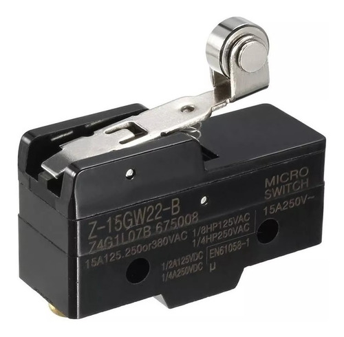 Chave Fim De Curso Micro Switch Z-15gw22-b Roldana 15a 250v