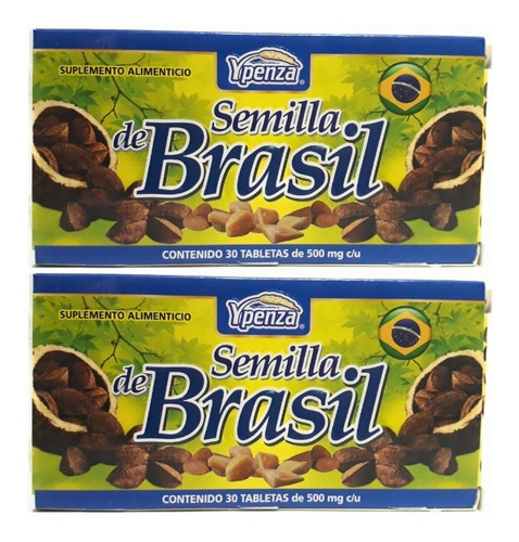 Semilla De Brasil Ypenza 30 Tabletas (2 Pzs) Envio Full