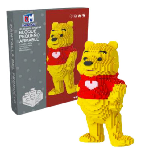 Winnie Pooh Mini Bloques Armables Figura 3d 28cm Blocks