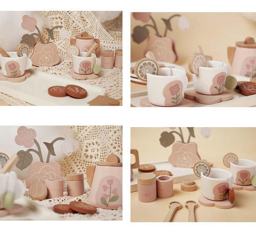 Juego De Té Pretend Play Juguete De Aspecto Delicado Y Fino