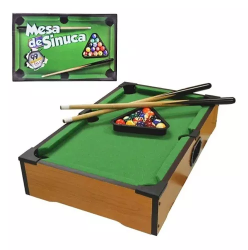 Mesa Mesinha De Sinuca Bilhar Infantil Snooker Portátil Mini Completa Jogo  Madeira Crianças Brinquedo : : Casa