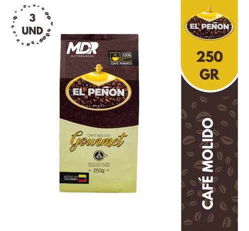 Cafe El Peñon 250gr X3 Und | Mdr